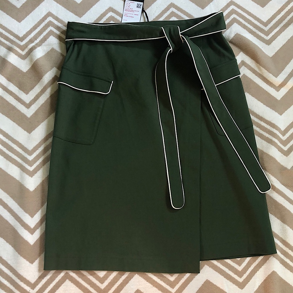 NWT Cactus Green Cotton Twill Alexa Skirt
